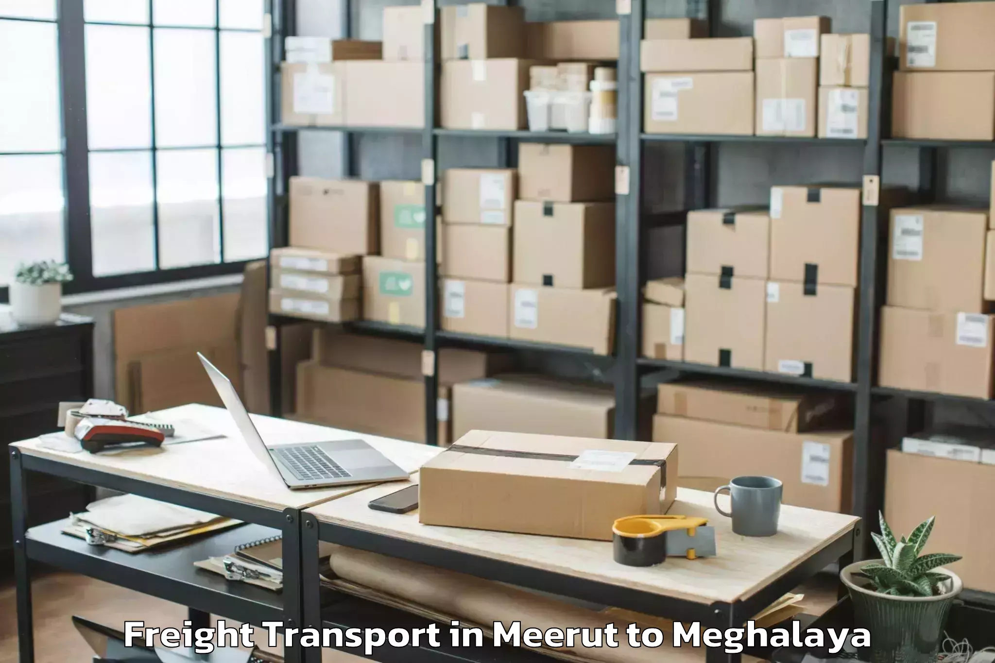 Professional Meerut to Mawphlang Freight Transport